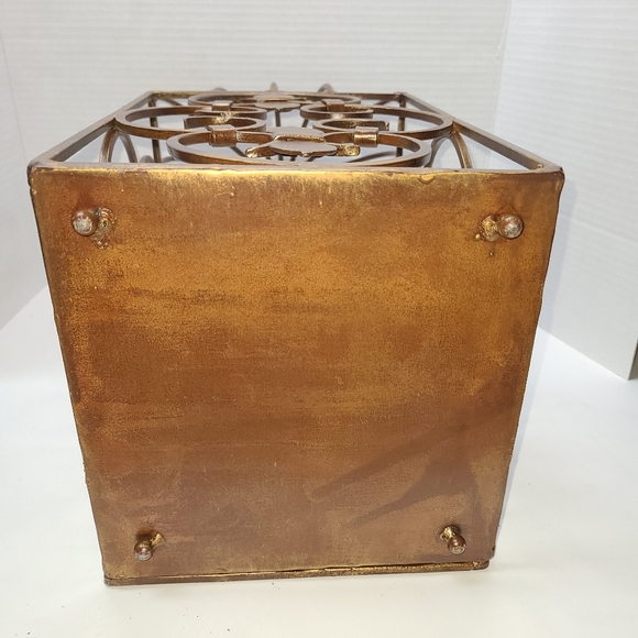 Vintage Metal Hanging Birdcage Candle Holder MCM bird - Picture 9 of 15